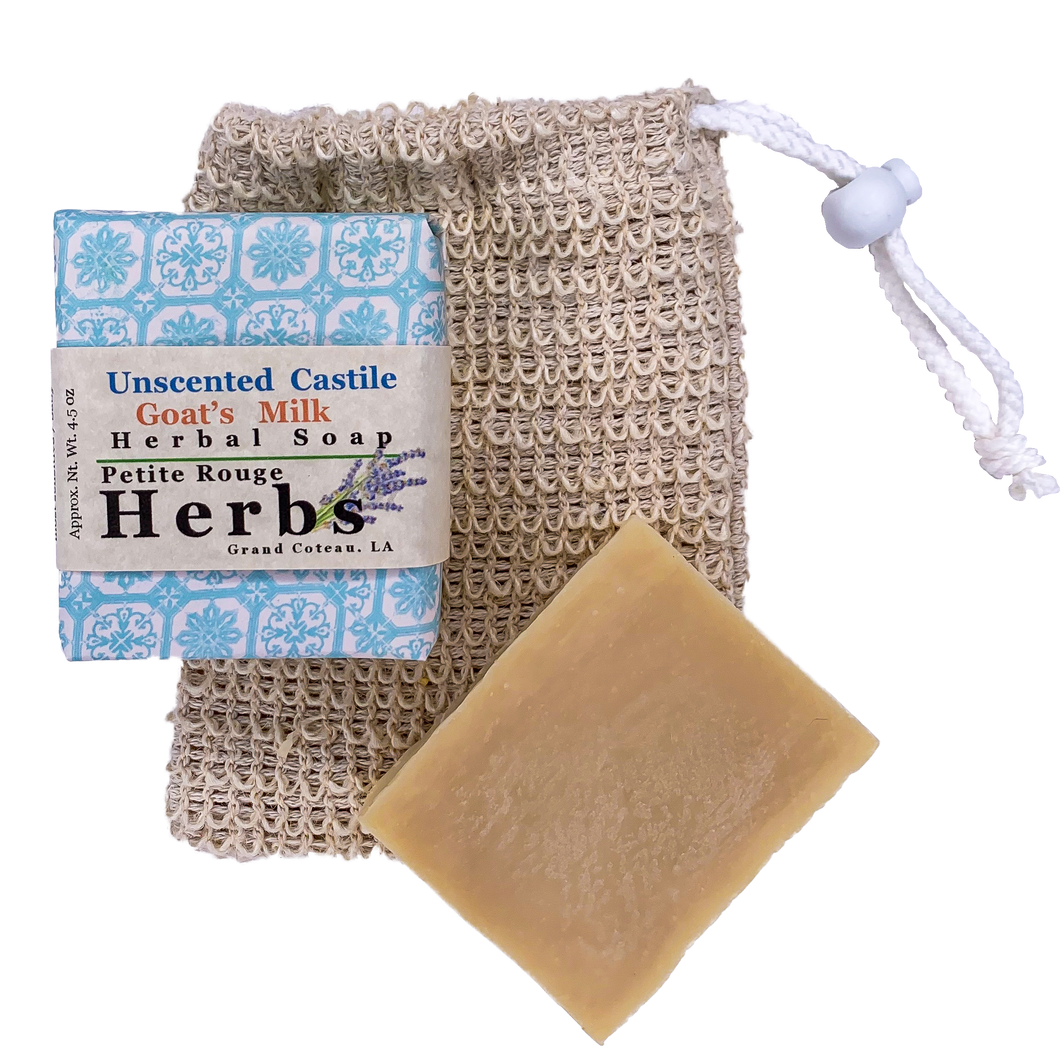 Unscented Castile Goat's Milk Herbal Soap